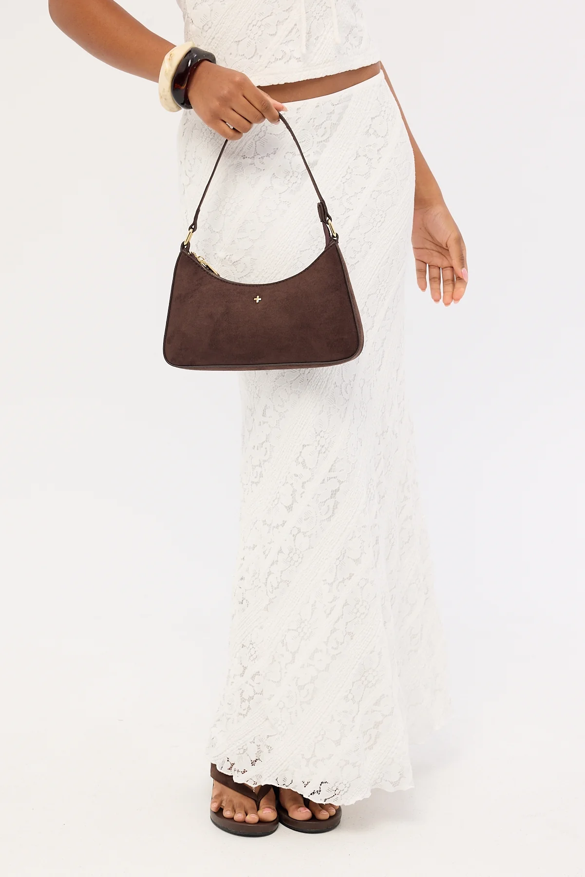 Peta + Jain Josee Espresso Suede/Gold - Image 2
