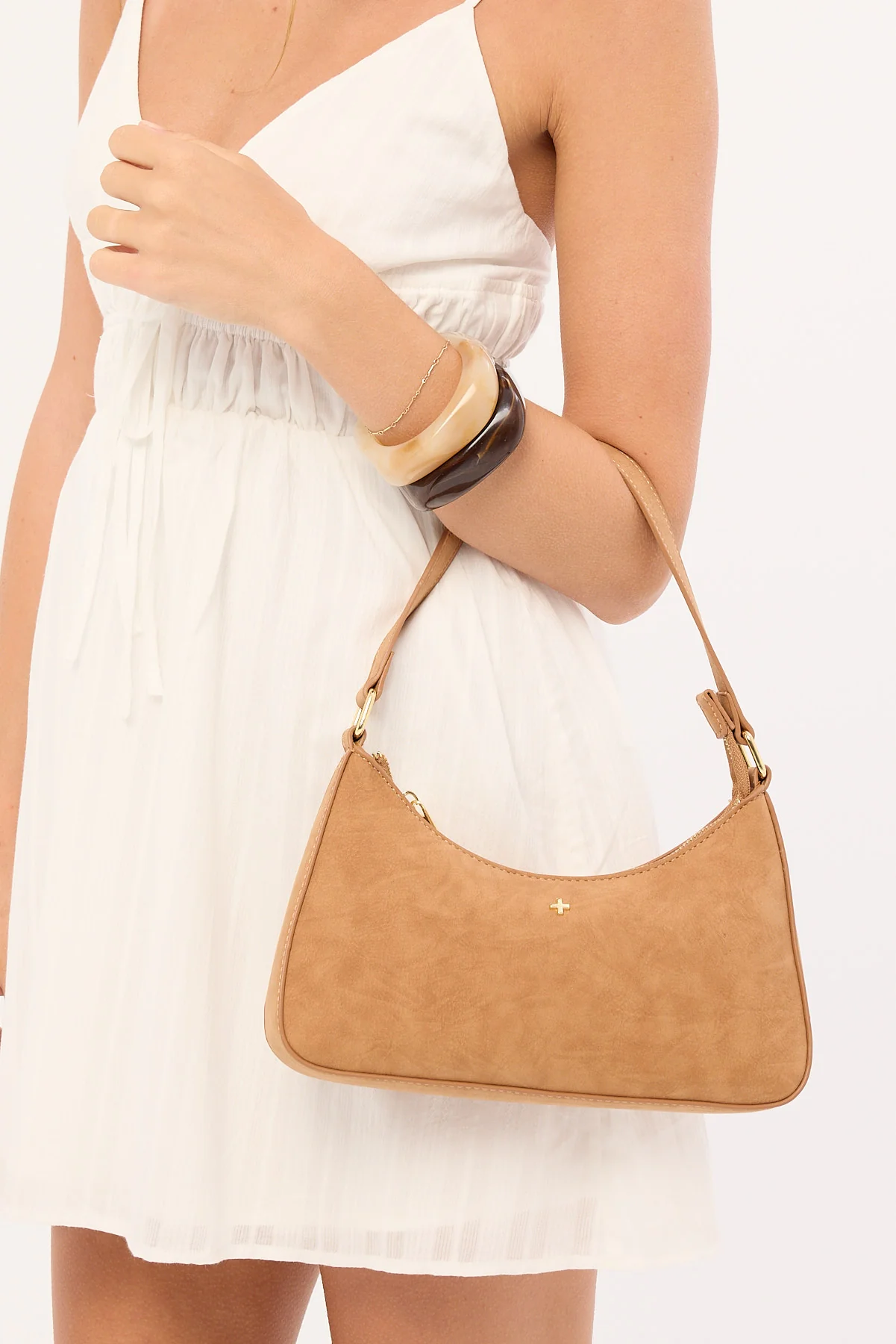 Peta + Jain Josee Tan Faux Suede/Gold - Image 4