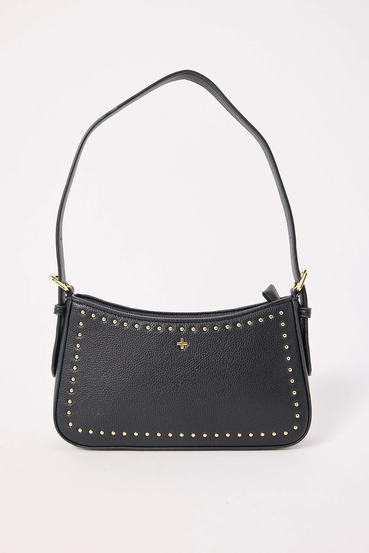 Peta + Jain Lilu Black PU/Gold Mini Stud