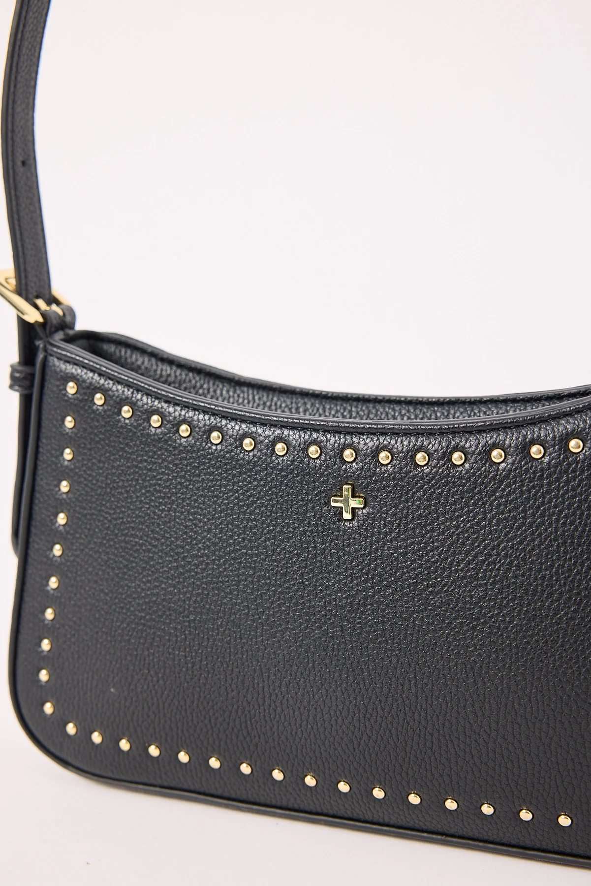 Peta + Jain Lilu Black PU/Gold Mini Stud - Image 2