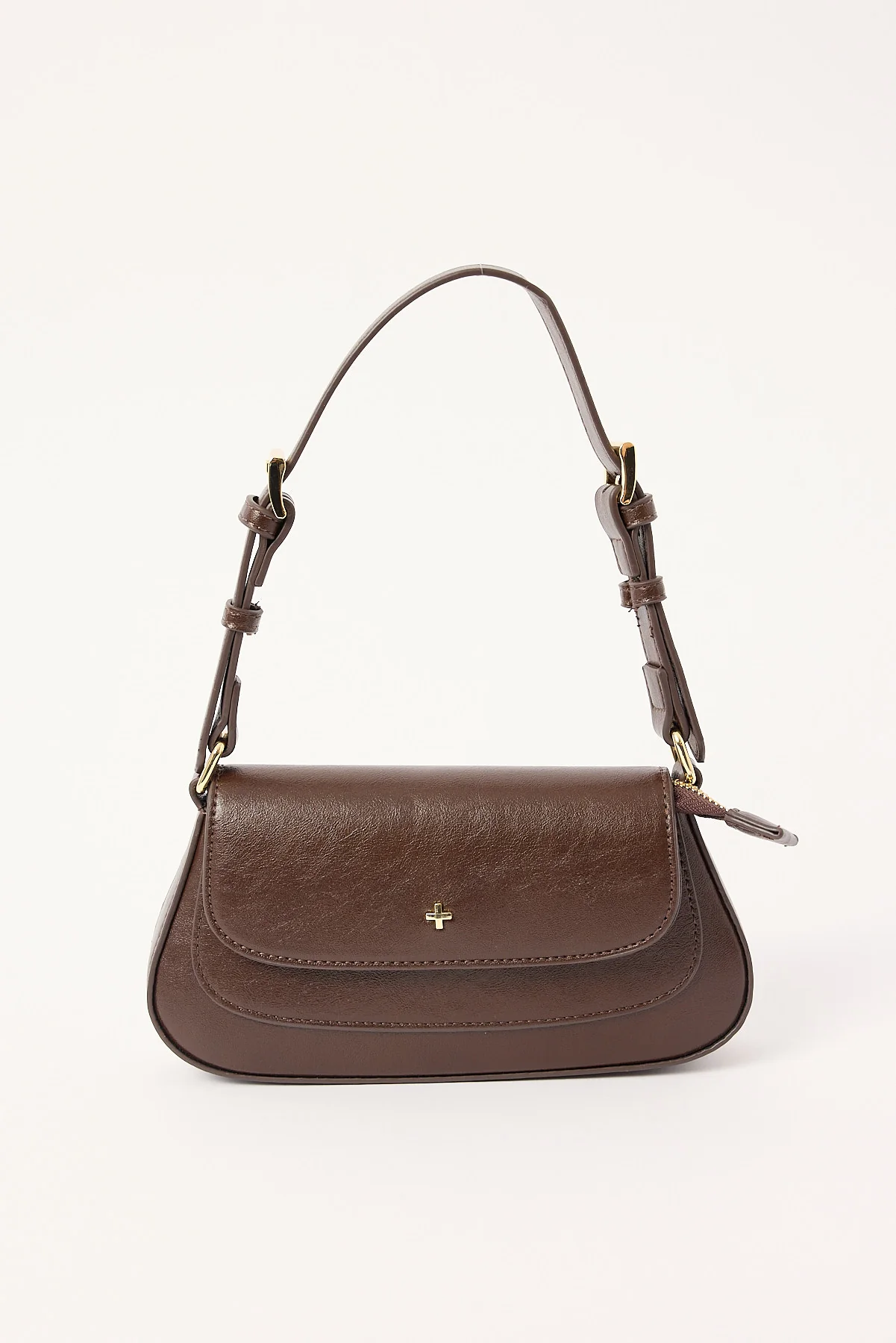 Peta + Jain Nikki Shoulder Bag Choc Crinkle