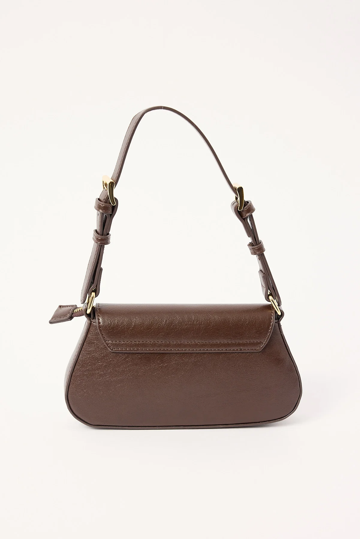 Peta + Jain Nikki Shoulder Bag Choc Crinkle - Image 3