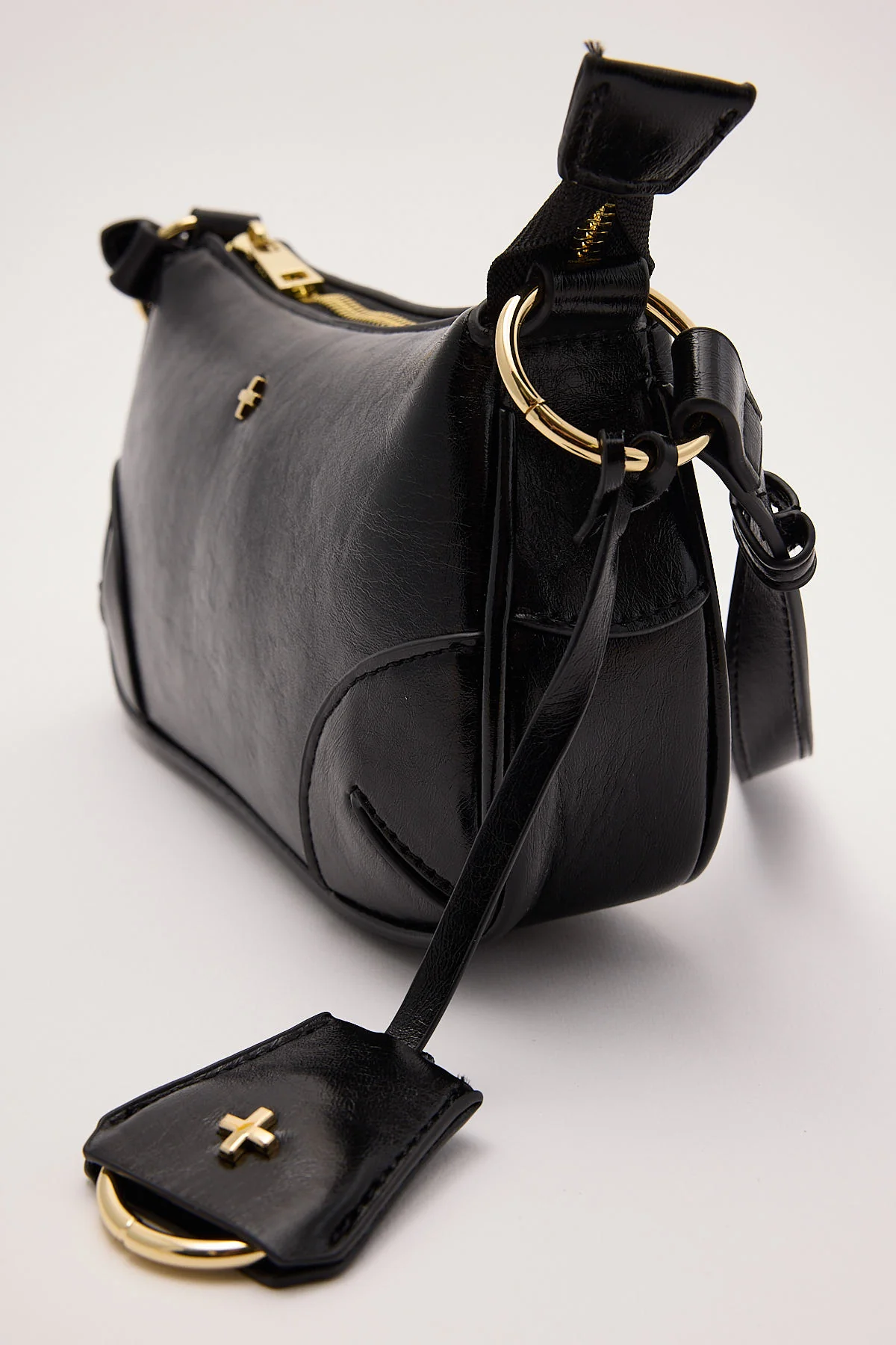 Peta + Jain Regina Black Crinkle/Gold - Image 3