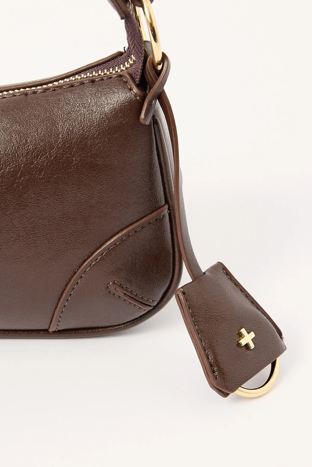 Peta + Jain Regina Shoulder Bag Choc Crinkle - Image 2
