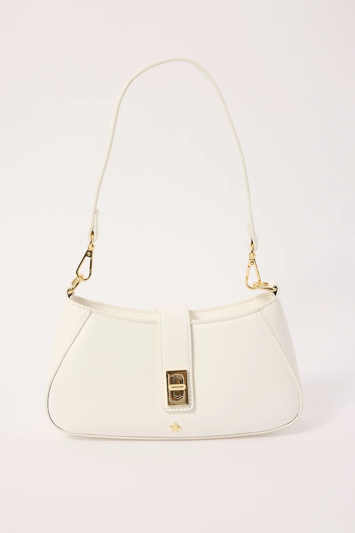 Peta + Jain Ripley Shoulder Bag White PU/Gold - Image 2