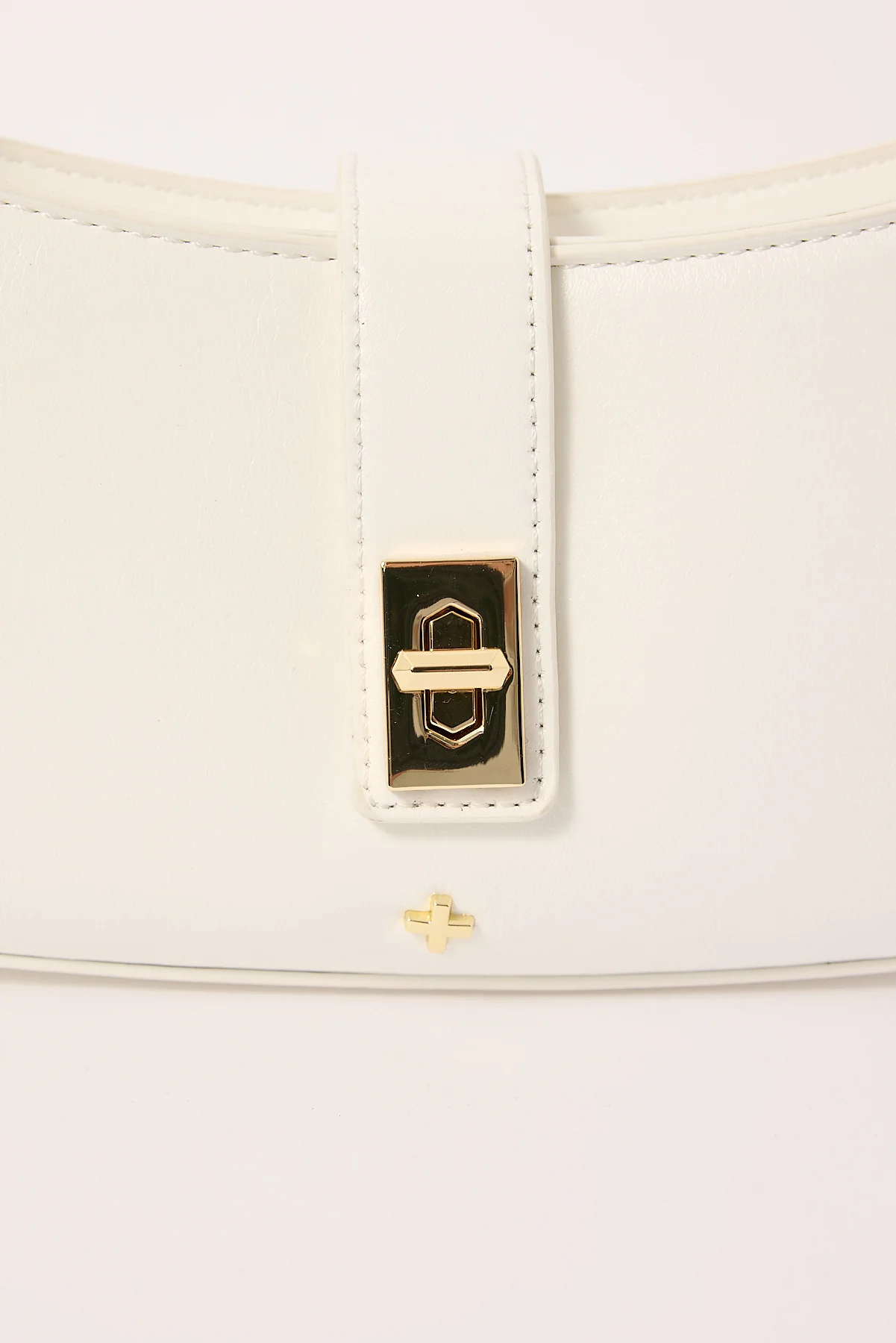 Peta + Jain Ripley Shoulder Bag White PU/Gold - Image 3