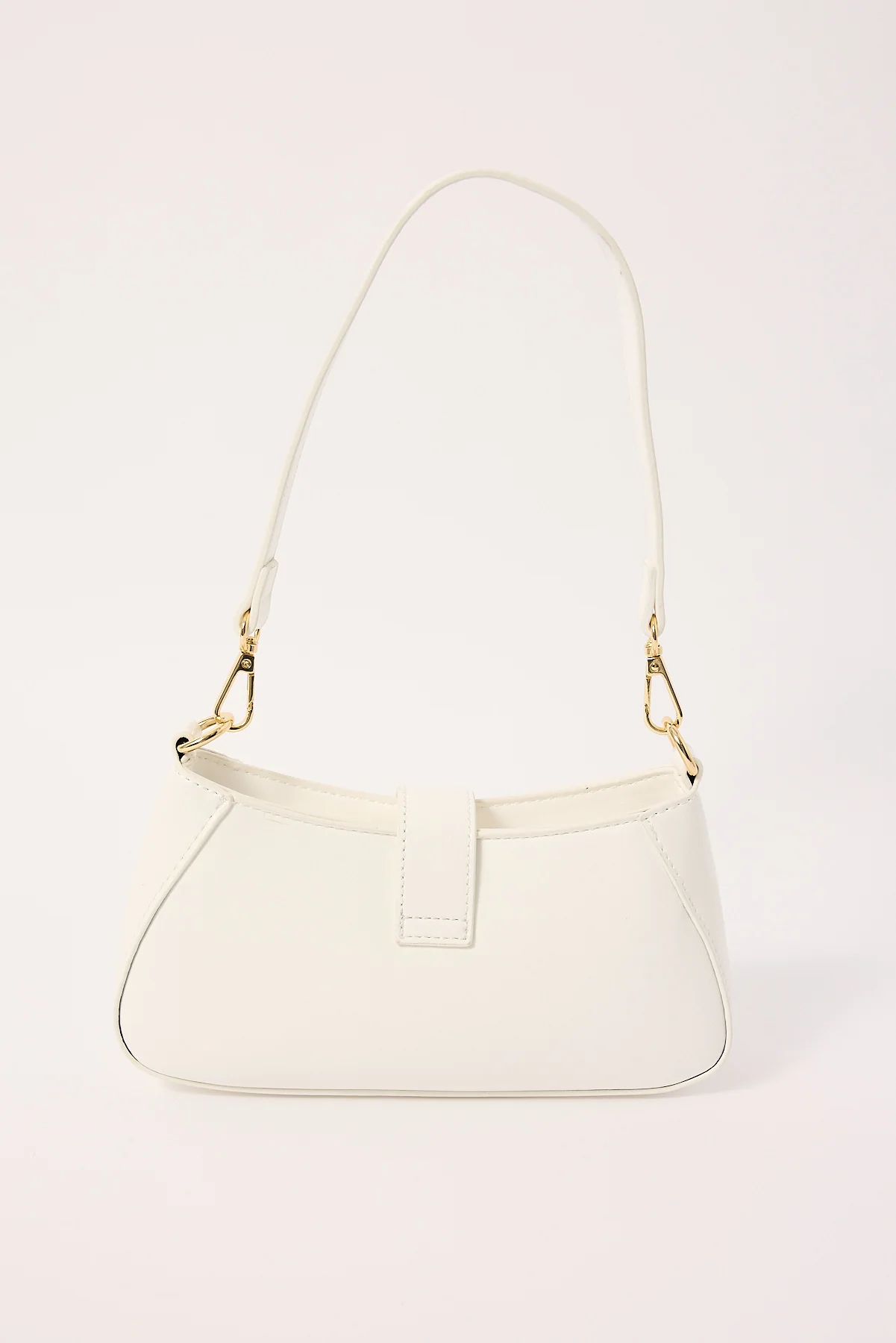 Peta + Jain Ripley Shoulder Bag White PU/Gold - Image 4