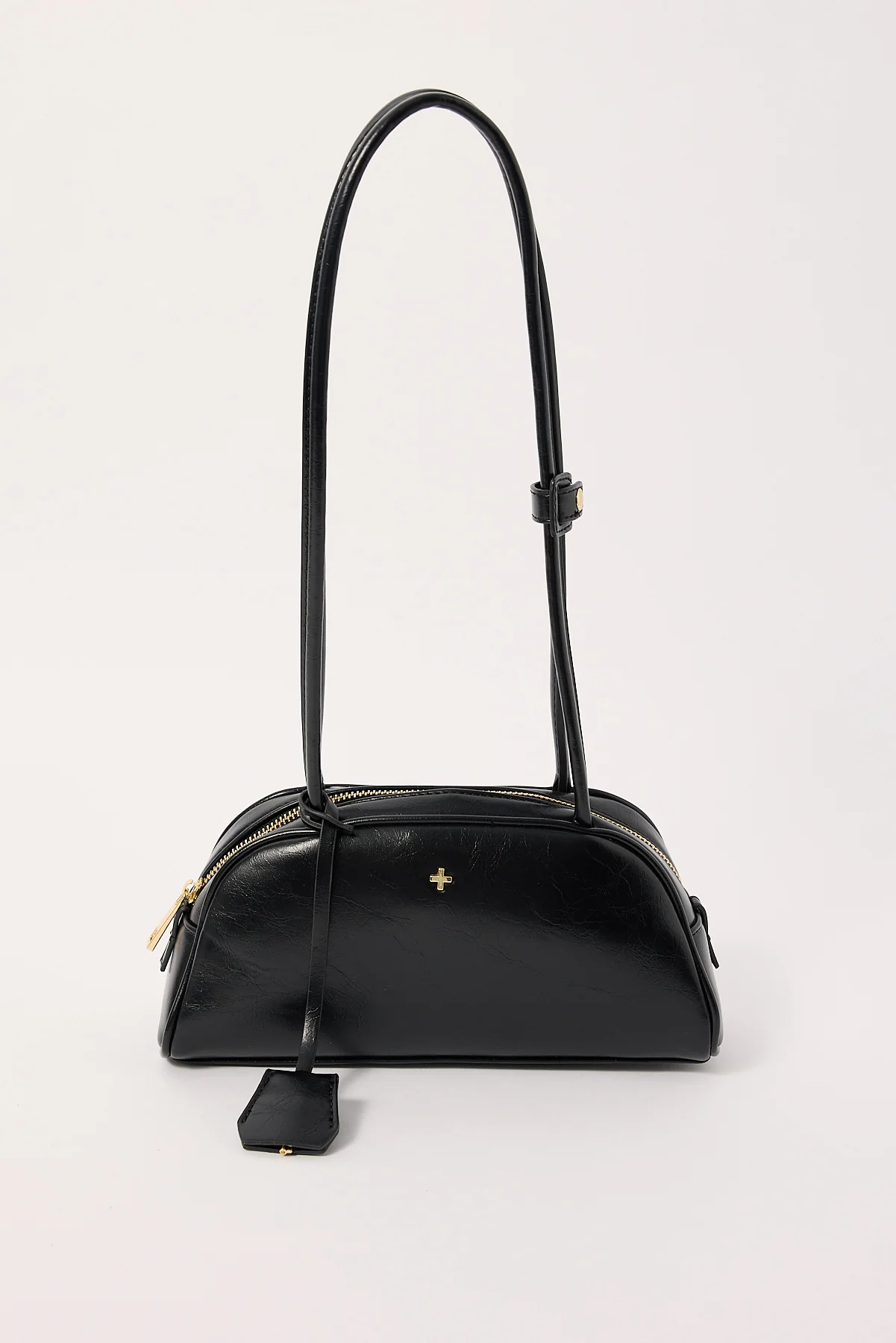 Peta + Jain Rose Shoulder Bag Black Crinkle/Gold