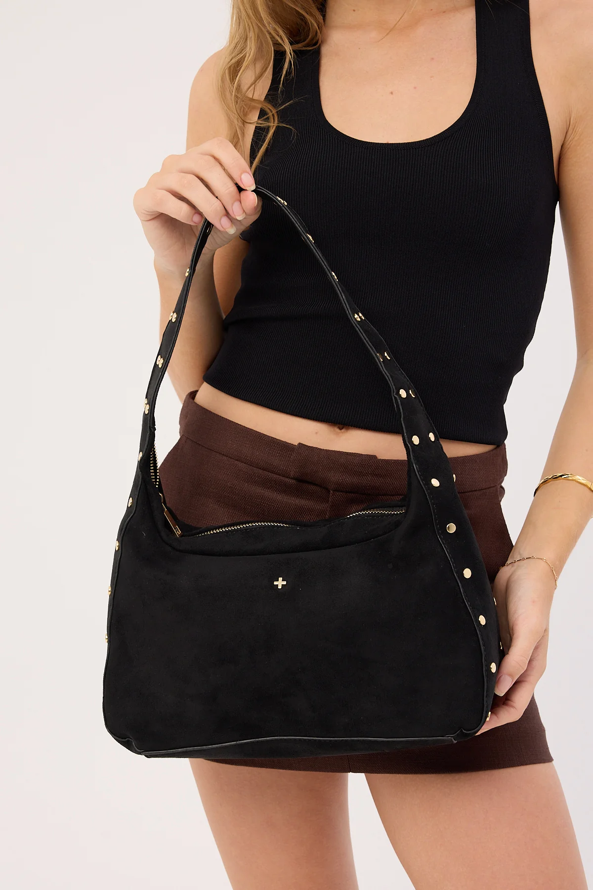 Peta + Jain Soho Black Suede PU/Gold - Image 5