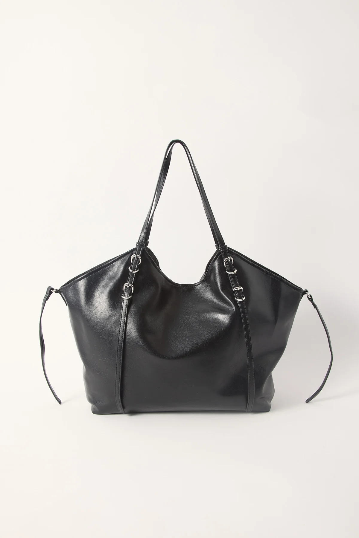 Peta + Jain Steffy Black Crinkle/Silver