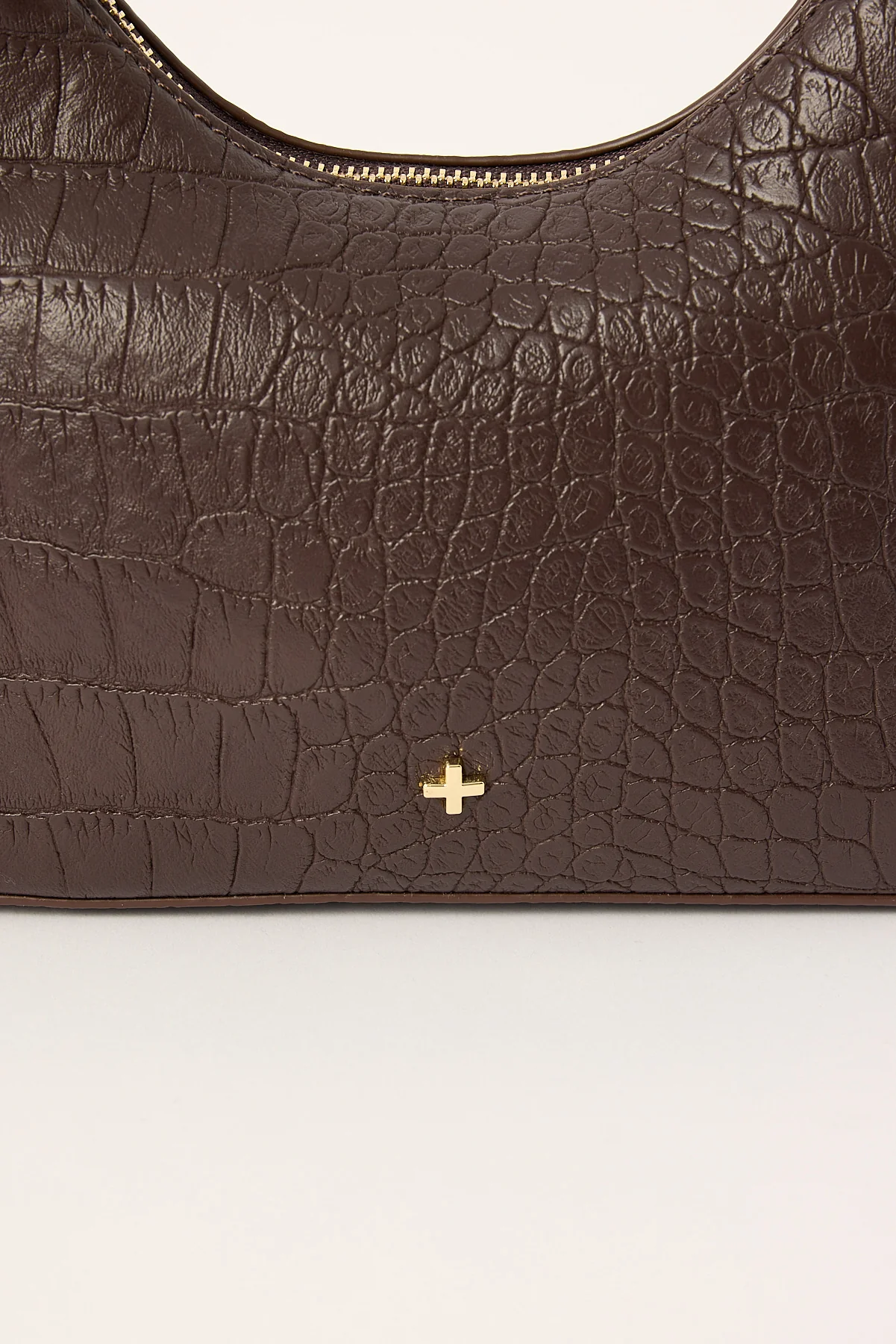 Peta + Jain Sweetie Chocolate Croc PU/Gold - Image 2