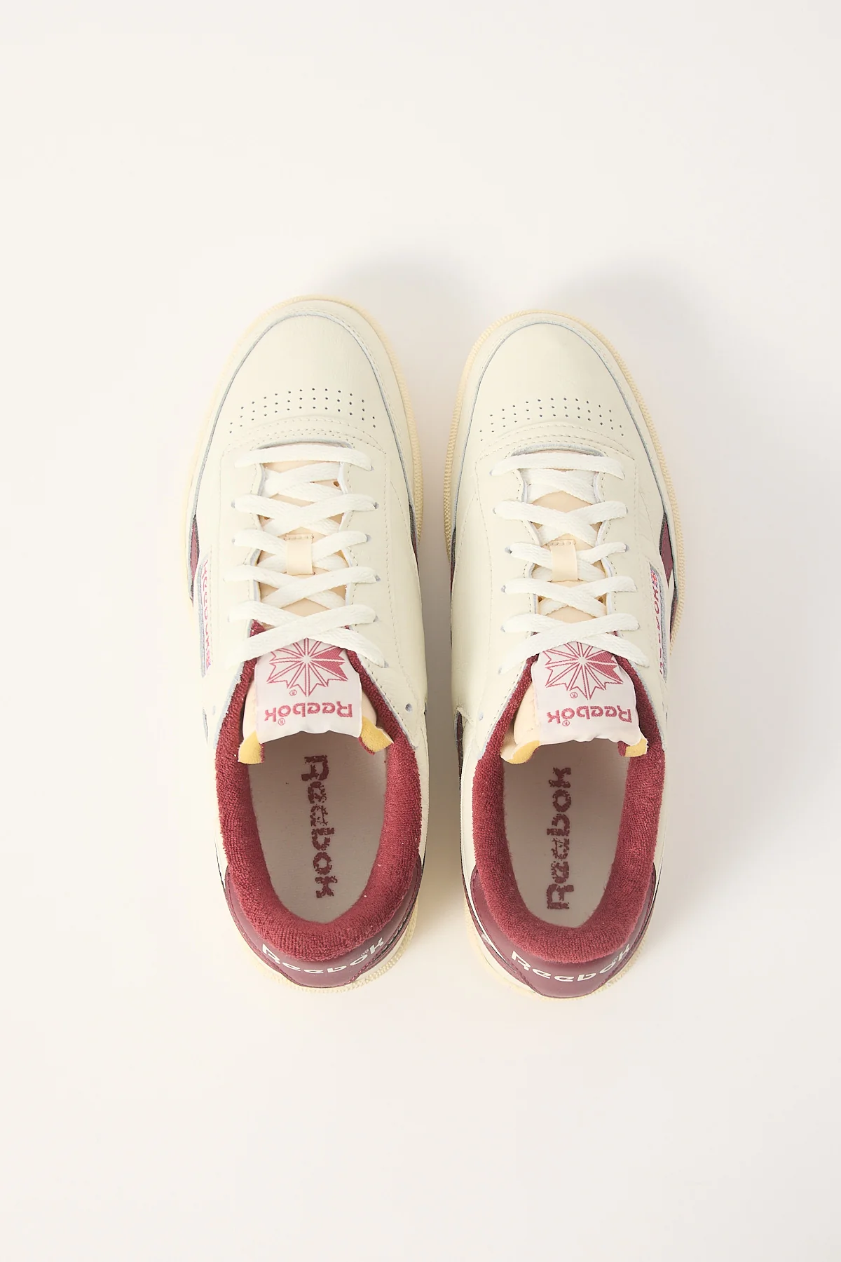 Reebok Club C Revenge Sneaker Chalk/Burgundy - Image 2