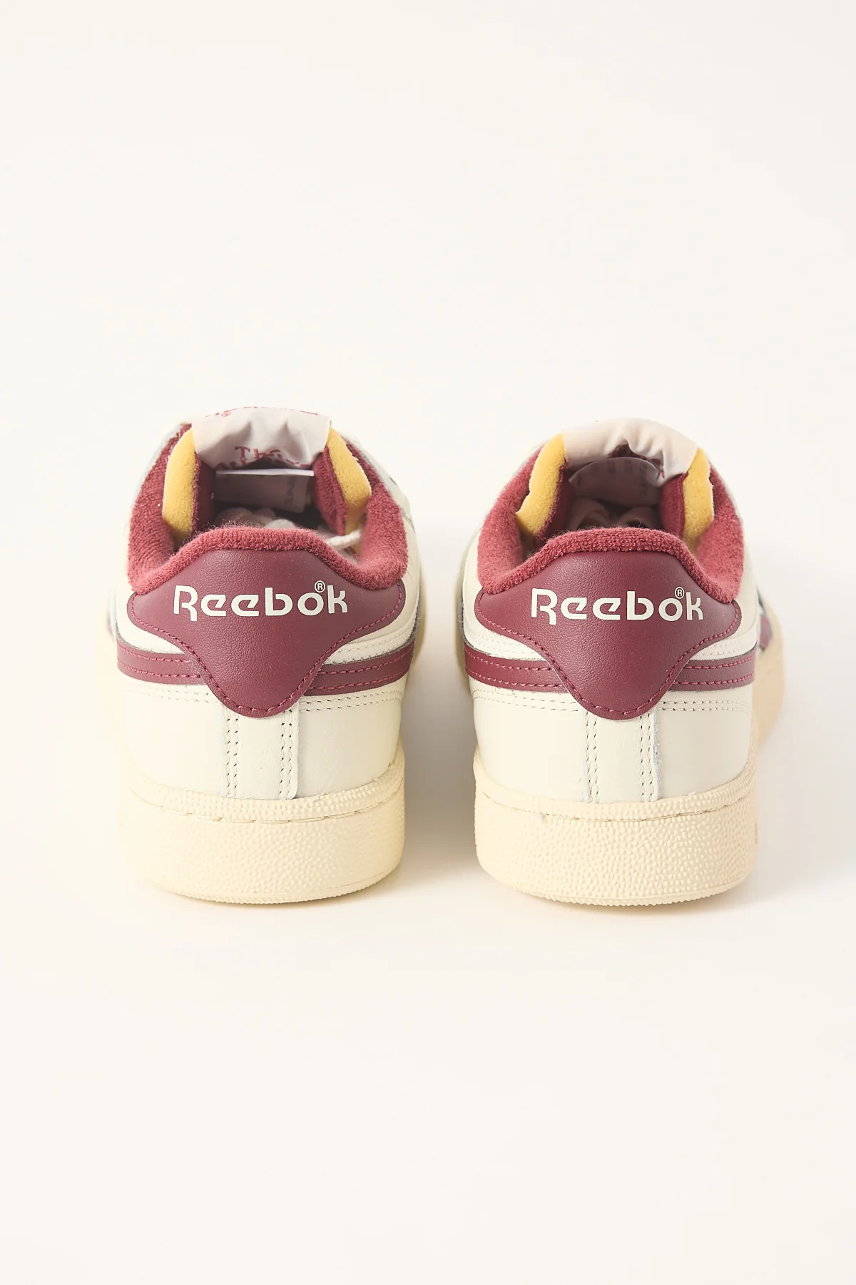 Reebok Club C Revenge Sneaker Chalk/Burgundy - Image 3