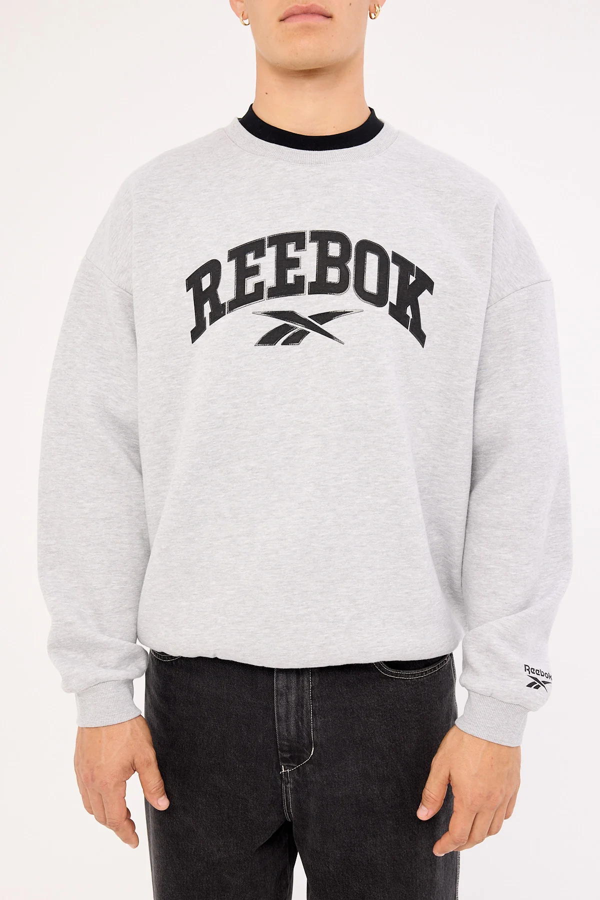 Reebok Cottle Sweatshirt Light Grey Marle - Image 8