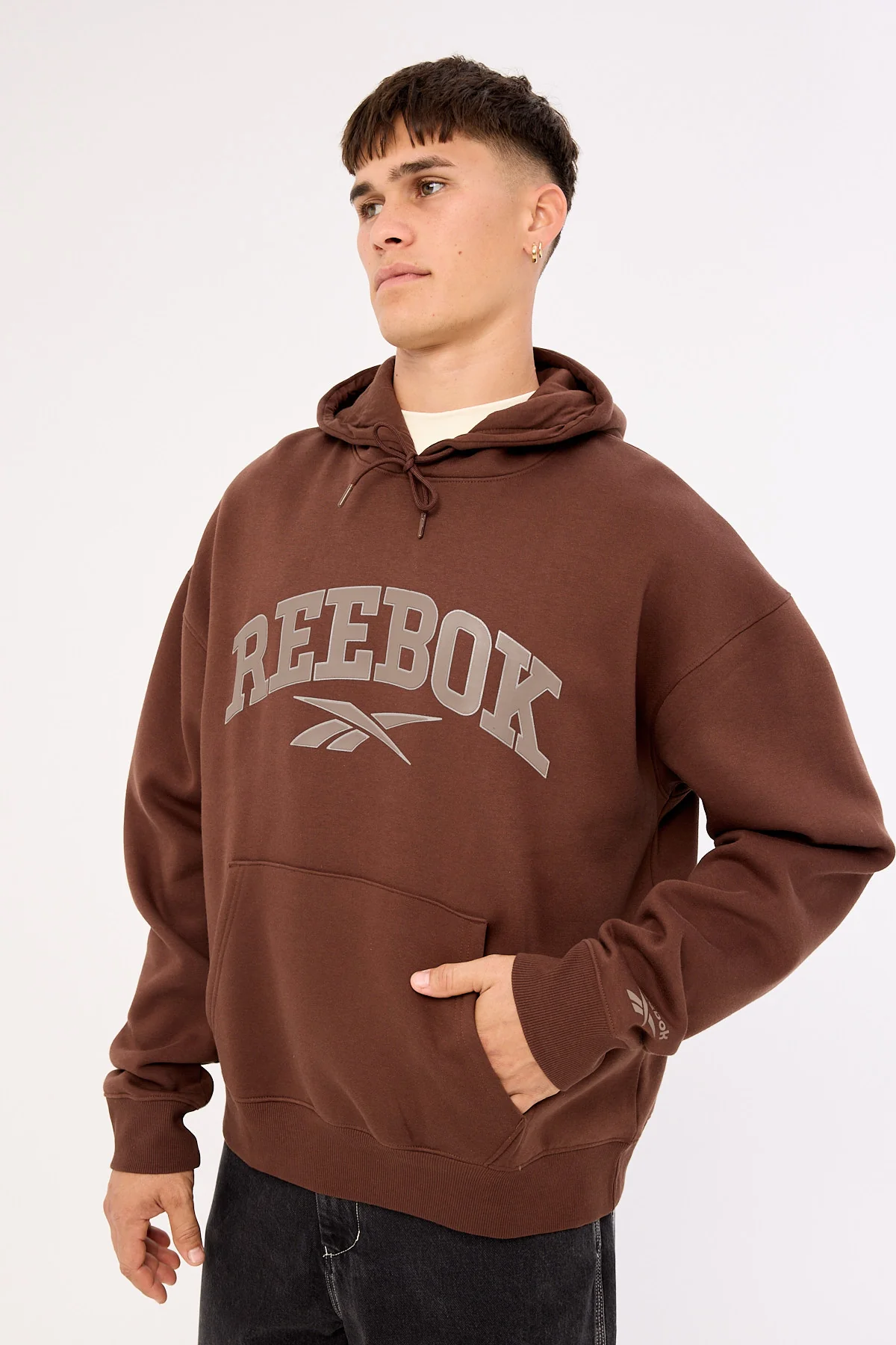 Reebok Ellis Varsity Hoody Campus Brown - Image 4
