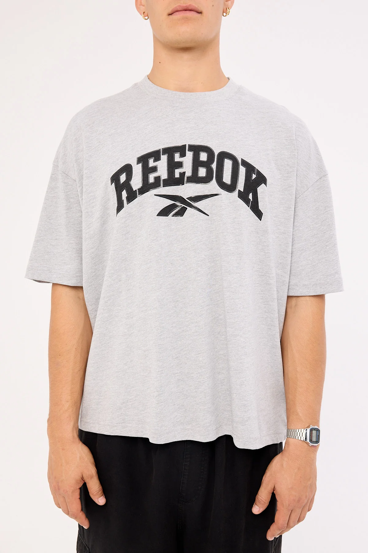 Reebok Paul SS Tee Light Grey Marle - Image 6