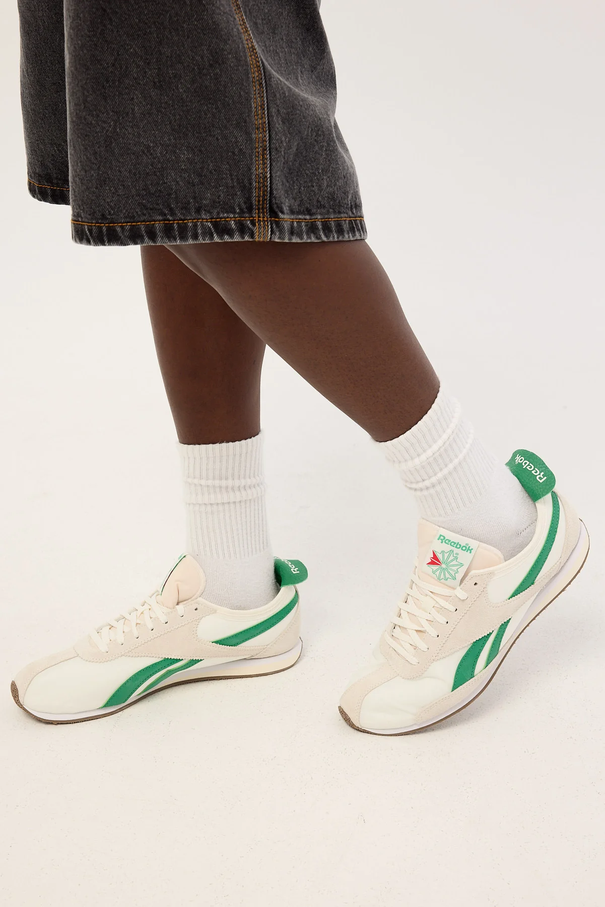 Reebok R400 Chalk/Chalk/Glen Green - Image 5