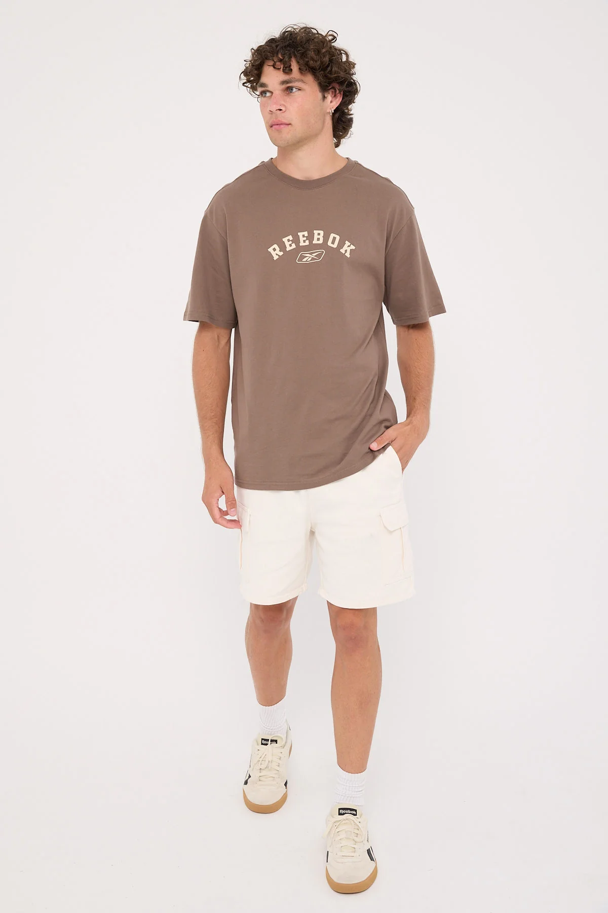 Reebok Reebok Classic Large Logo Tee Brown - Image 2