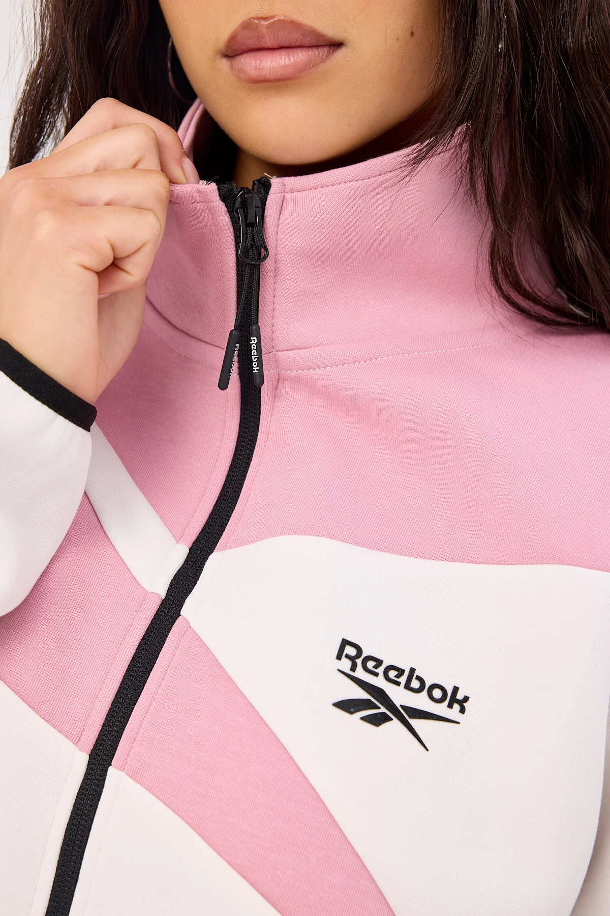Reebok Vector Track Top Dusty Rose/Barley Grey - Image 6