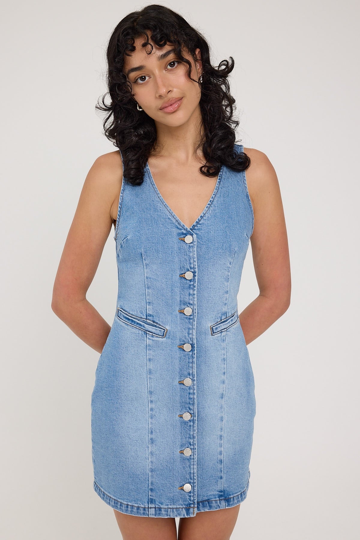 Rolla's Dallas Dress Mid Blue Mid Vintage Blue - Image 2