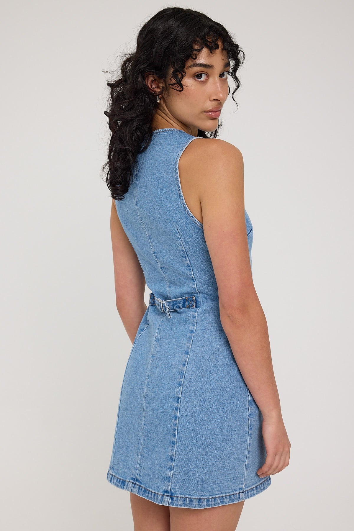 Rolla's Dallas Dress Mid Blue Mid Vintage Blue - Image 4