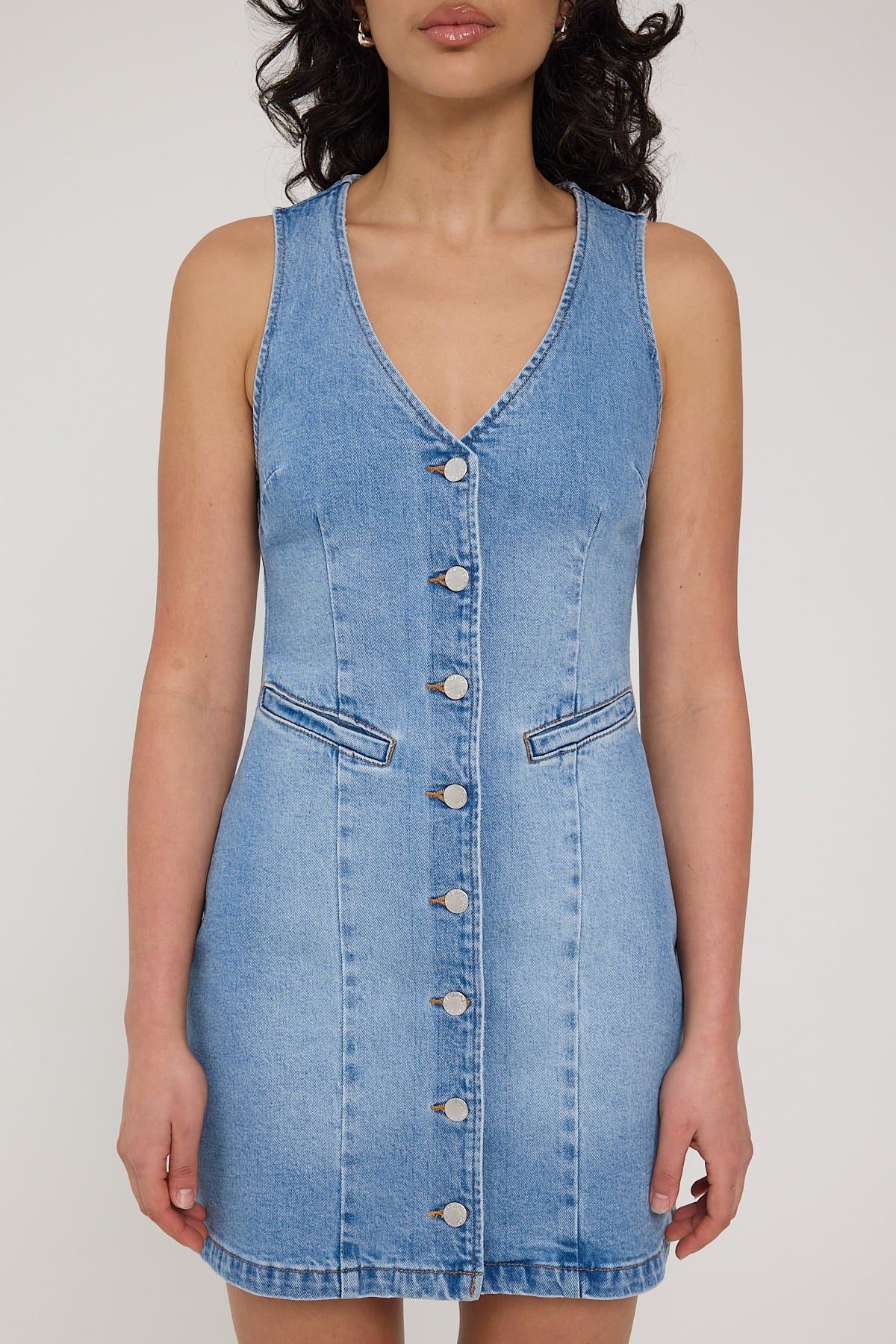 Rolla's Dallas Dress Mid Blue Mid Vintage Blue - Image 8