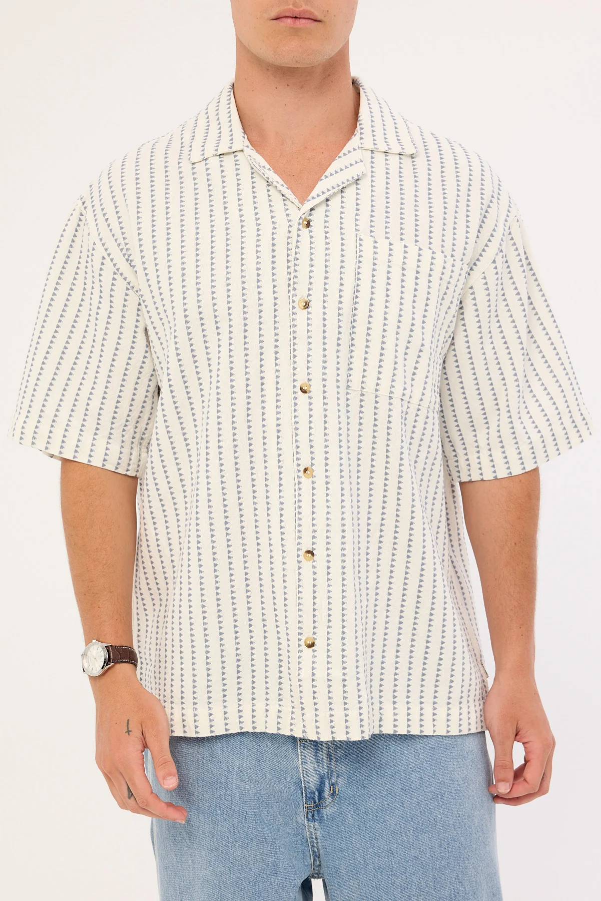 Rolla's Forward Bowler Shirt Vintage White - Image 6