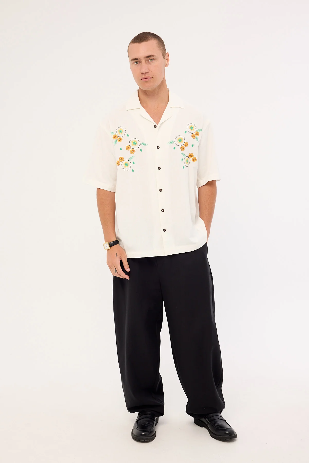 Rolla's Natsurtium Bowler Shirt Off White - Image 2