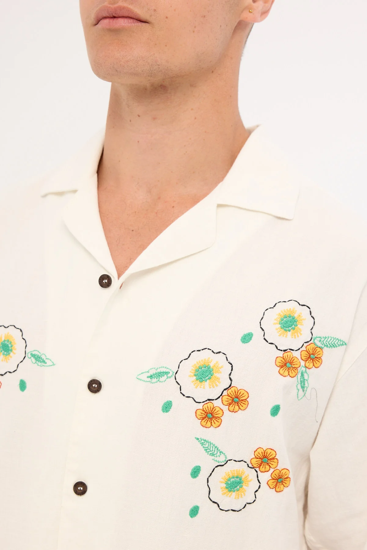 Rolla's Natsurtium Bowler Shirt Off White - Image 3