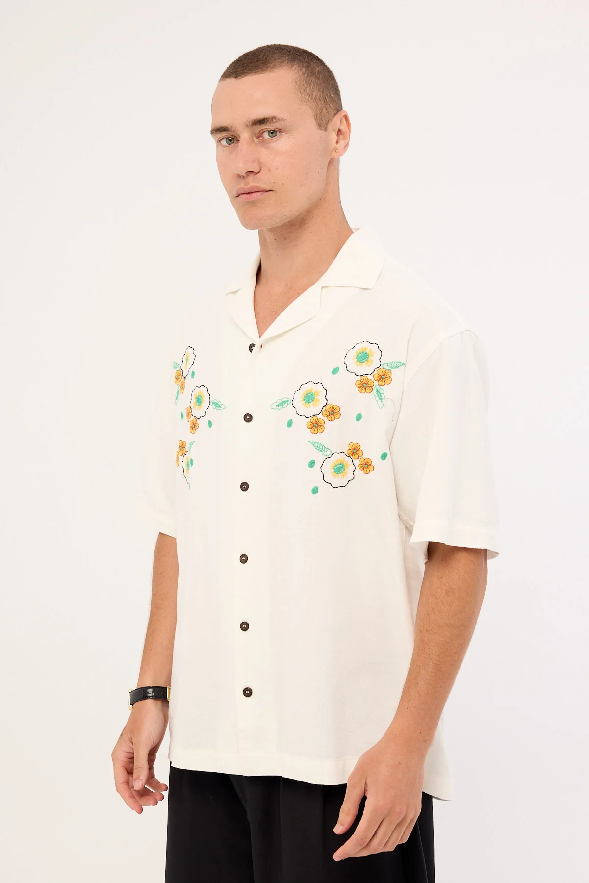 Rolla's Natsurtium Bowler Shirt Off White - Image 4