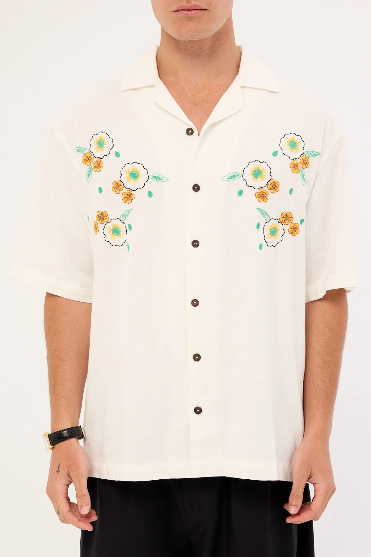 Rolla's Natsurtium Bowler Shirt Off White - Image 6
