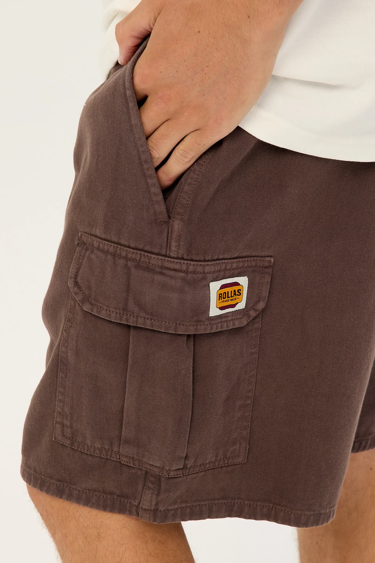 Rolla's Tradie Cargo Short Dark Cocoa - Image 6