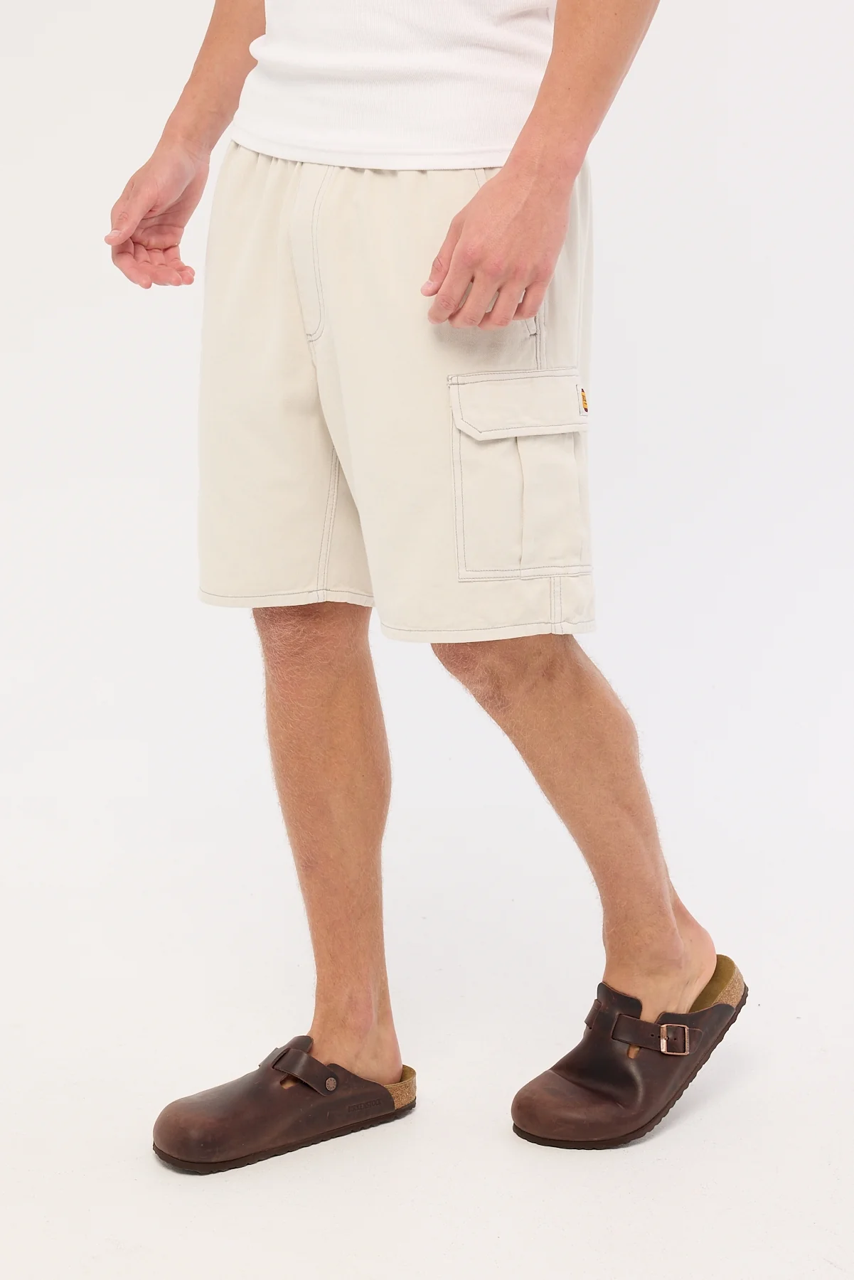 Rolla's Tradie Cargo Short Off White - Image 3