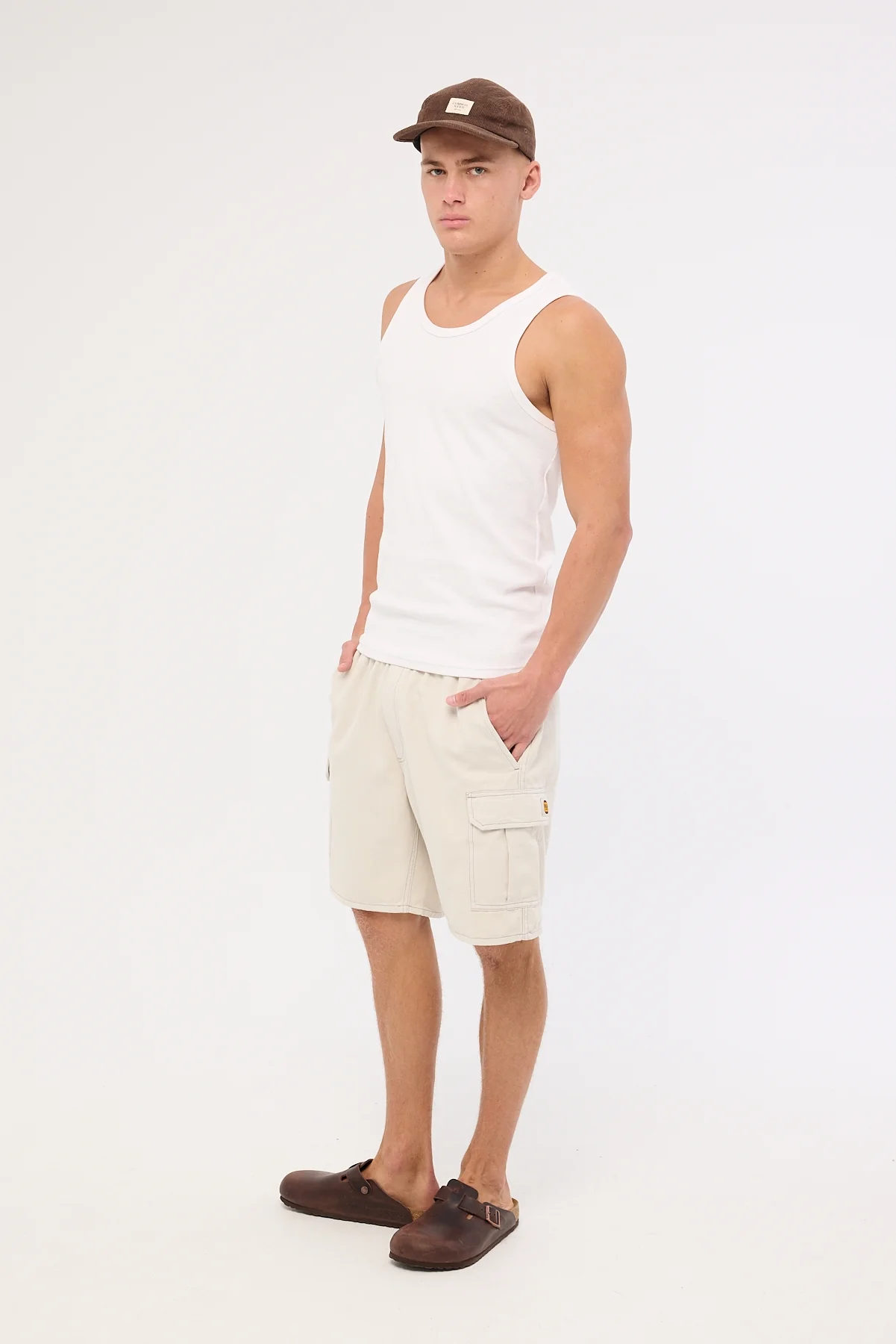 Rolla's Tradie Cargo Short Off White - Image 4