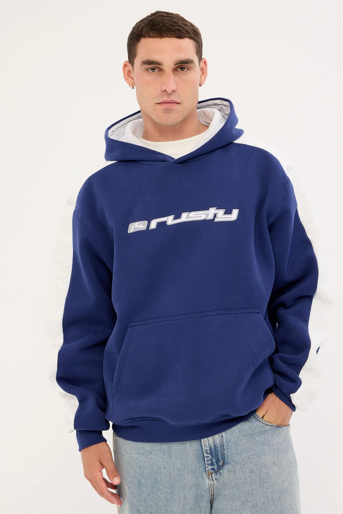 Rusty 2K Sing 2.0 Hooded Fleece Dark Blue