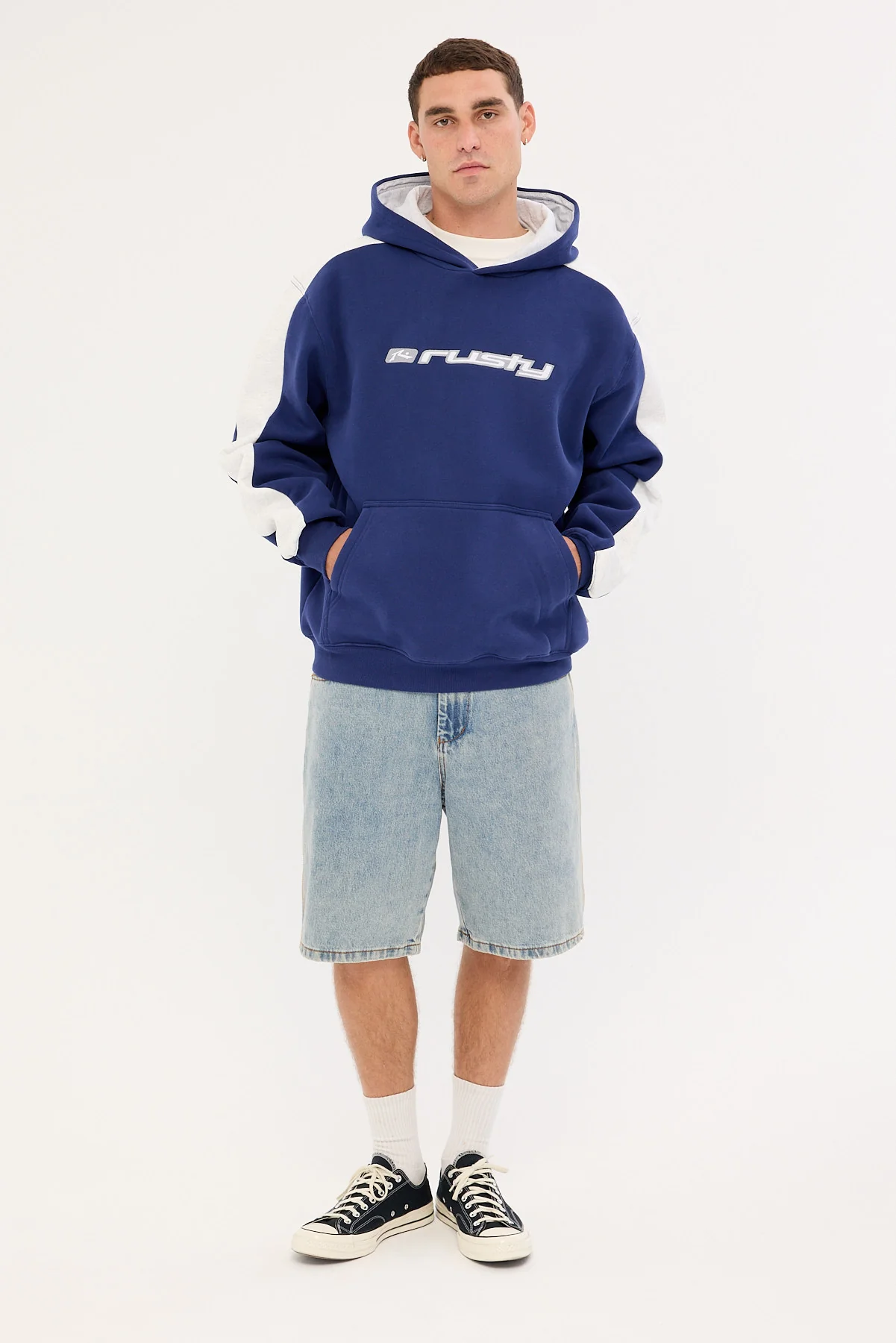 Rusty 2K Sing 2.0 Hooded Fleece Dark Blue - Image 2