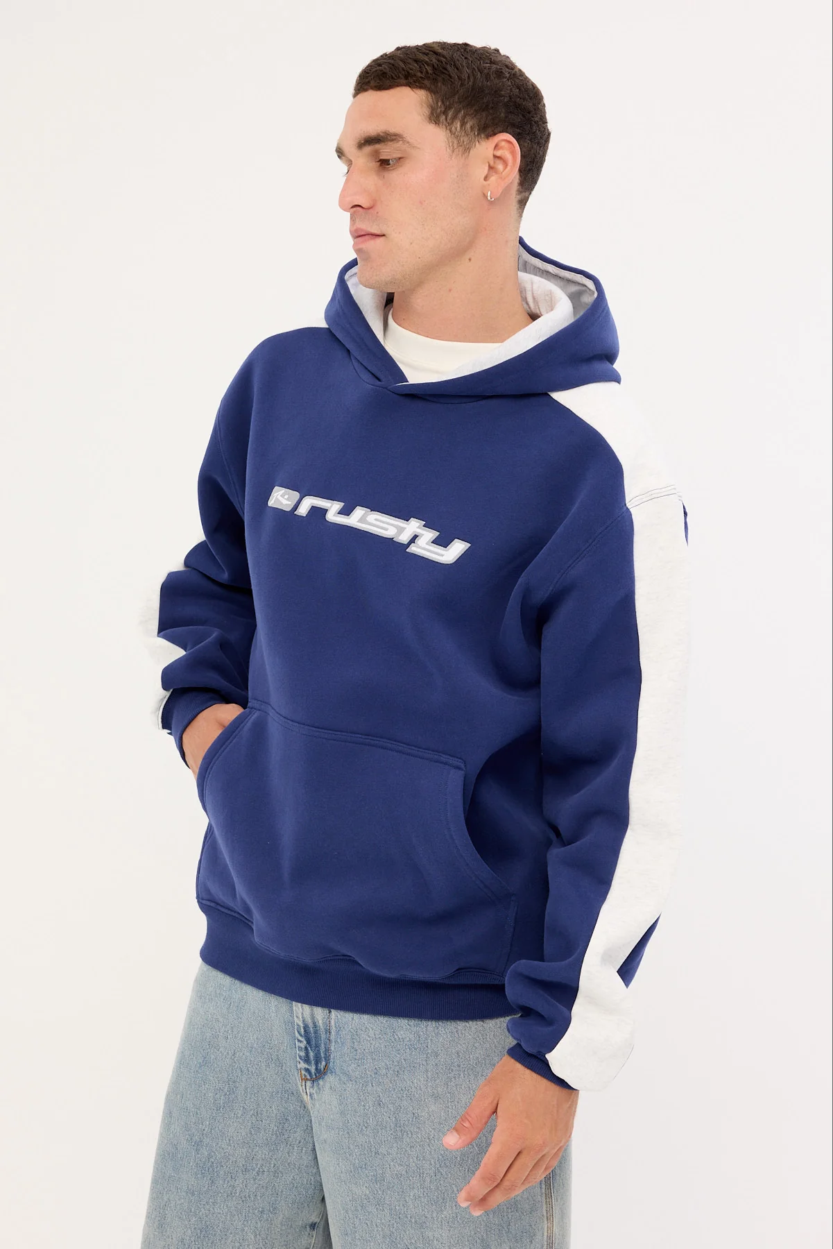 Rusty 2K Sing 2.0 Hooded Fleece Dark Blue - Image 4