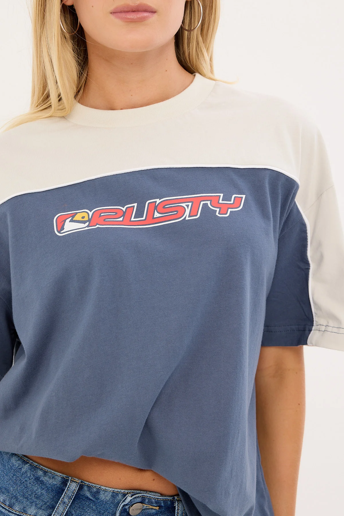 Rusty Archived Ops Oversize Short Sleeve Tee China Blue - Image 3