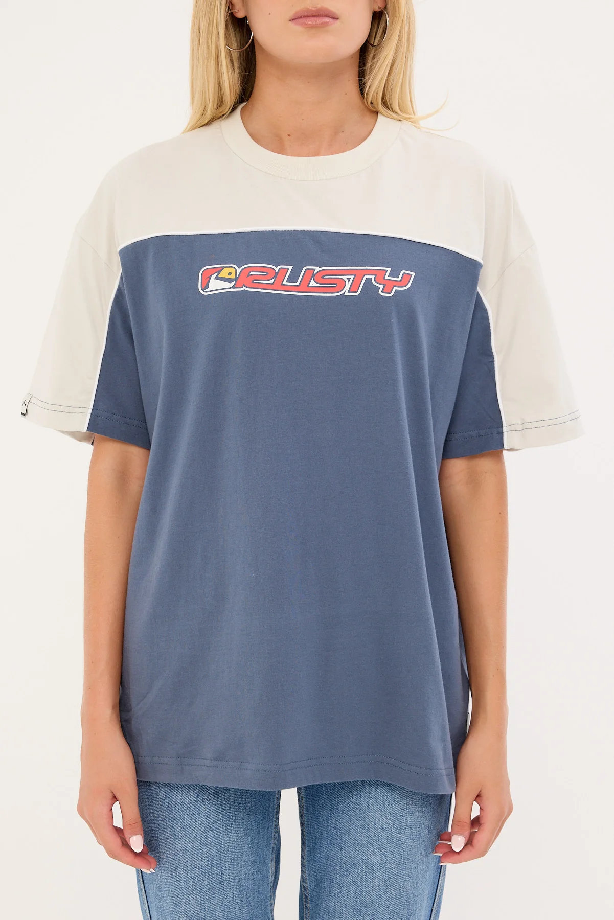 Rusty Archived Ops Oversize Short Sleeve Tee China Blue - Image 6