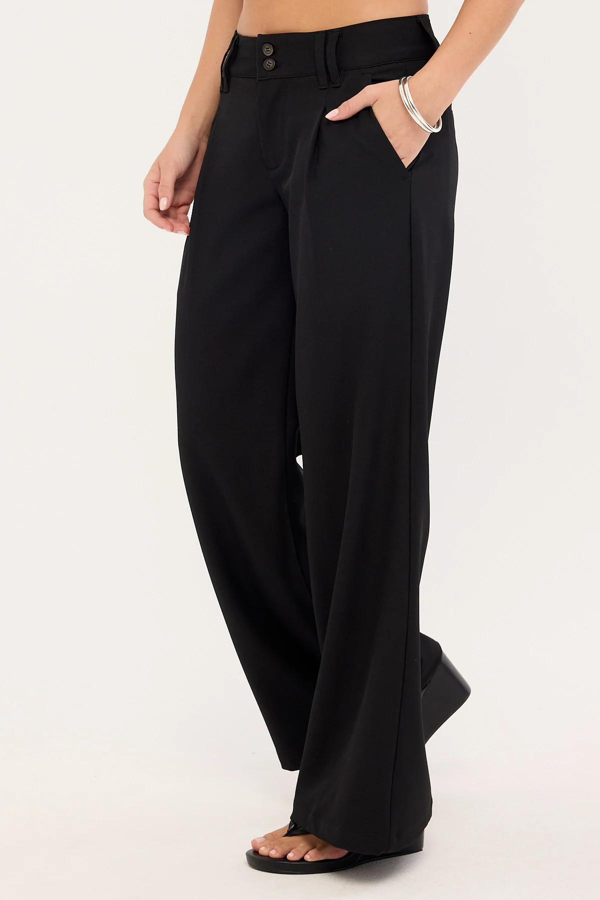 Rusty Beverley Low Rise Suit Pant Black - Image 3