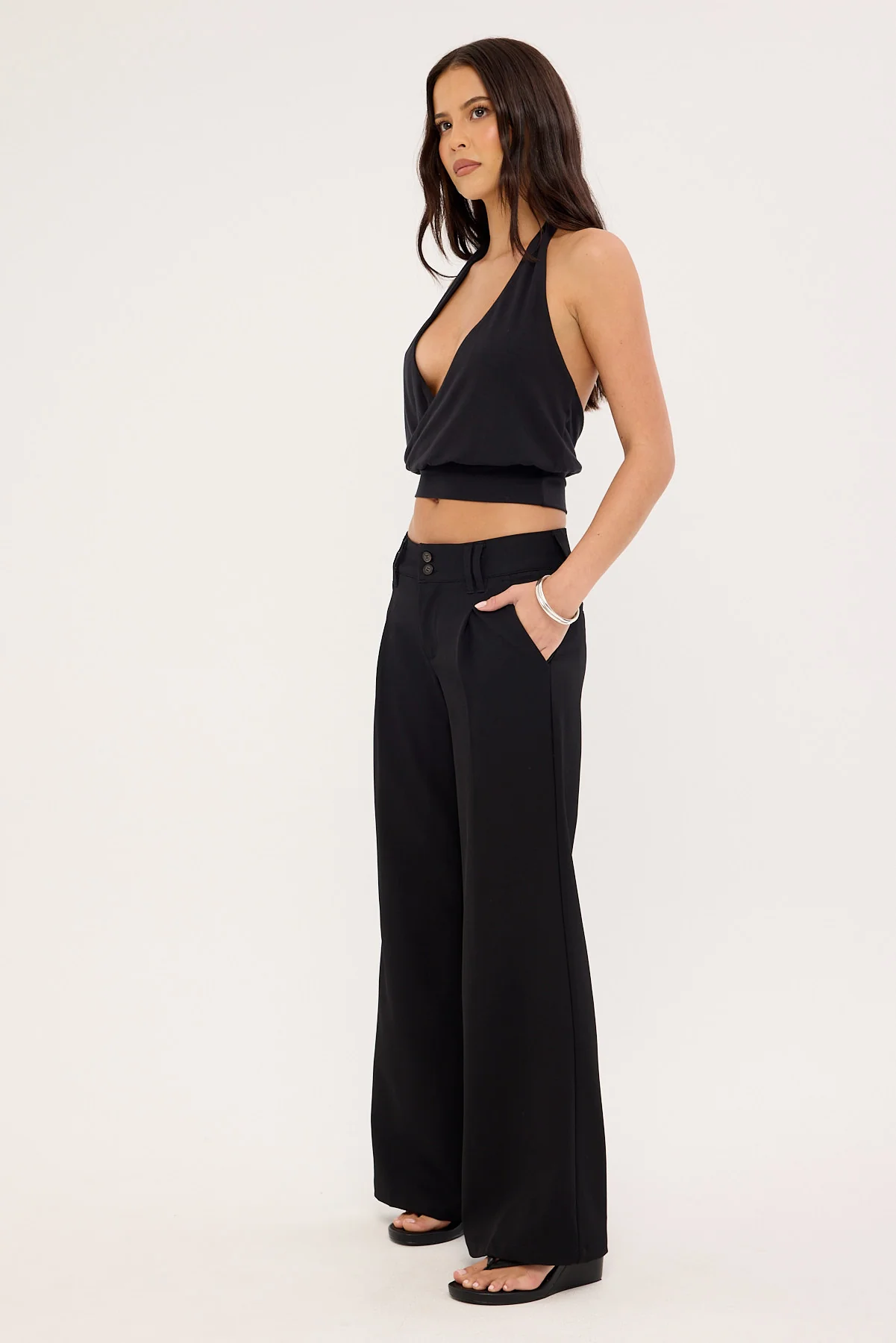 Rusty Beverley Low Rise Suit Pant Black - Image 4
