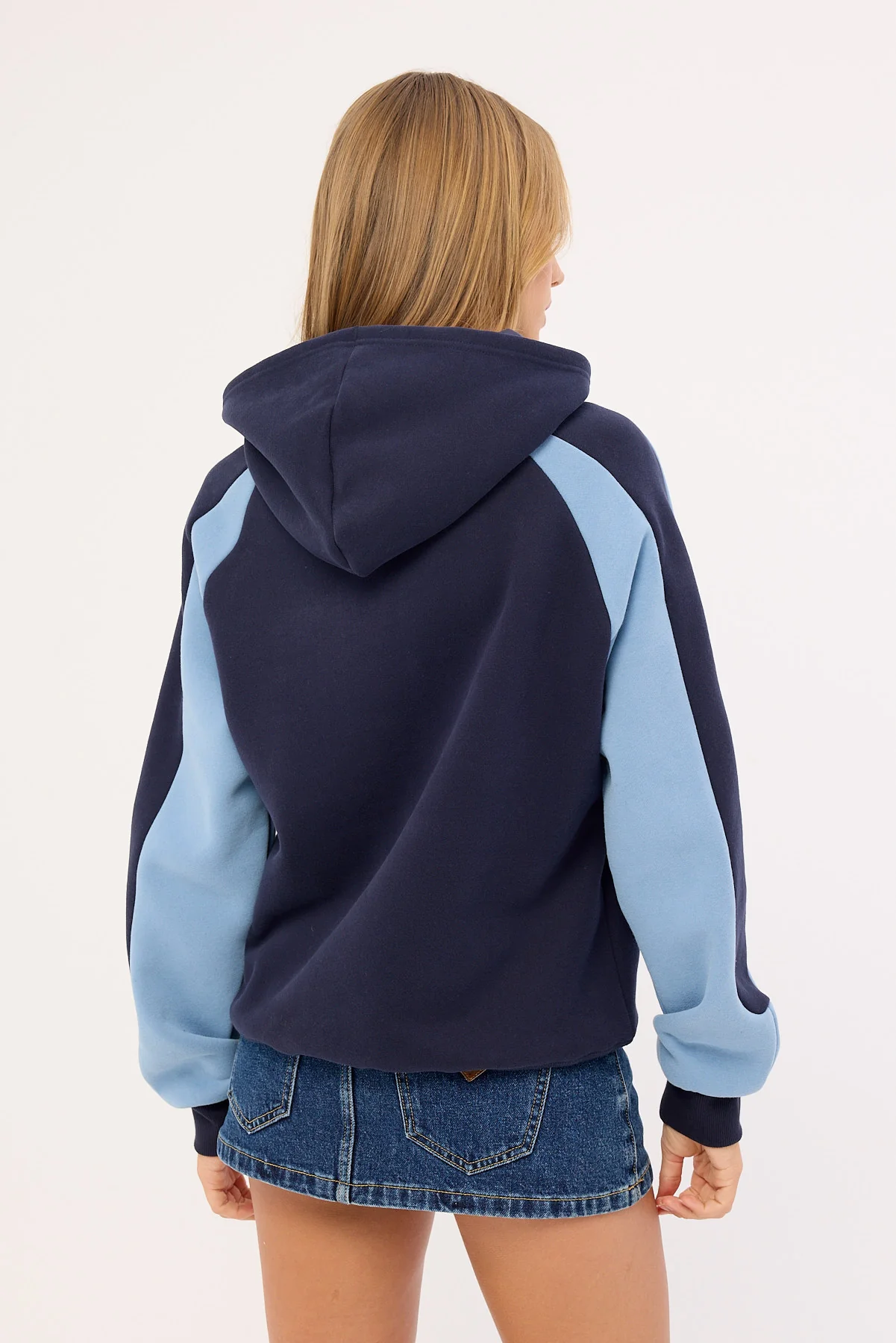 Rusty Black Splice Oversized Hooded Fleece Navy/Blue - Image 5