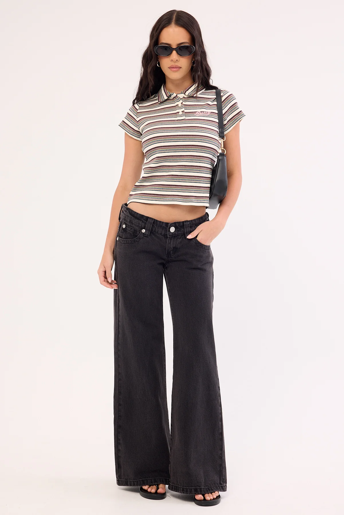 Rusty Blazed Stripe Baby Polo Tee Cream Multi Stripe - Image 2