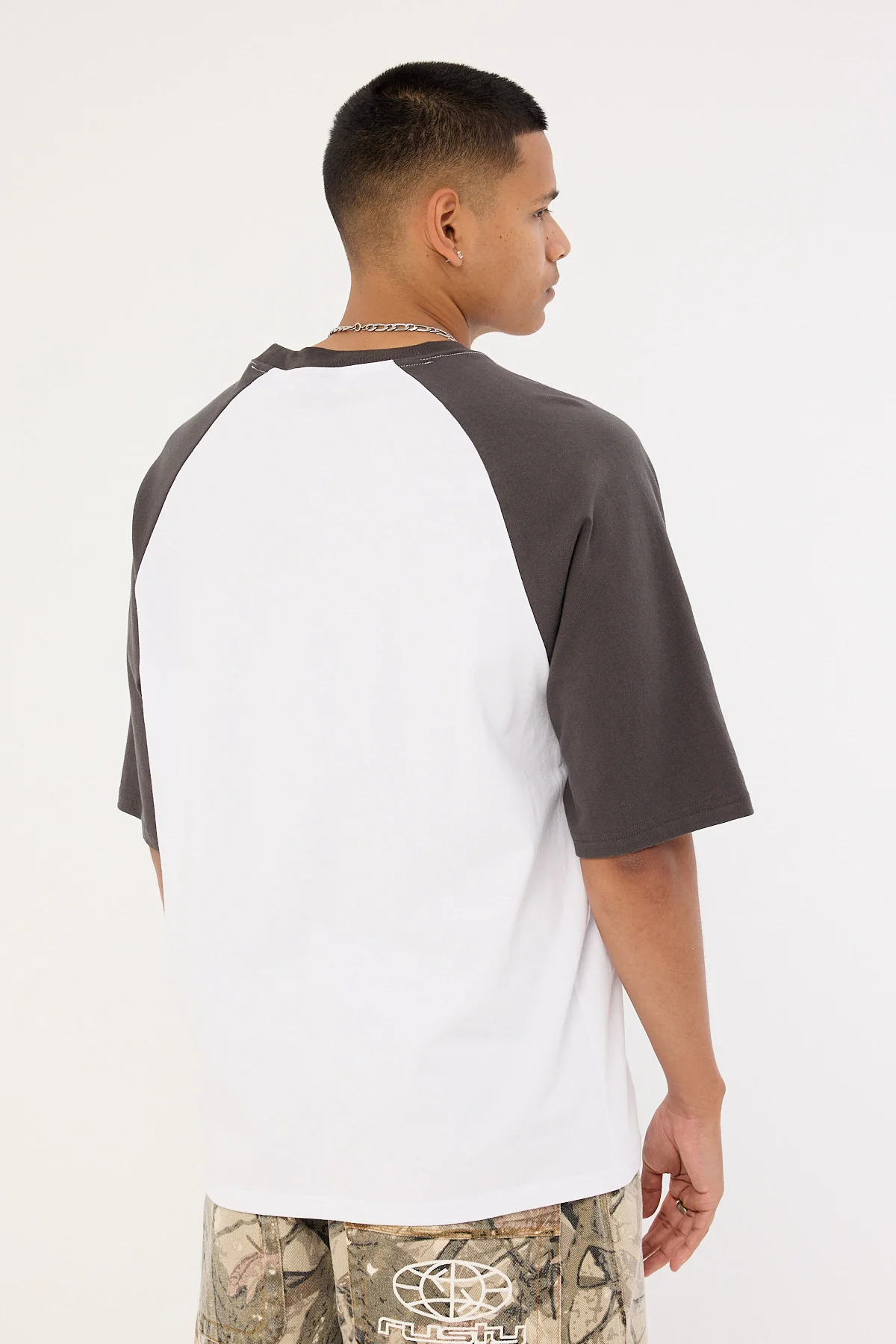 Rusty Bubble Raglan Tee White - Image 5