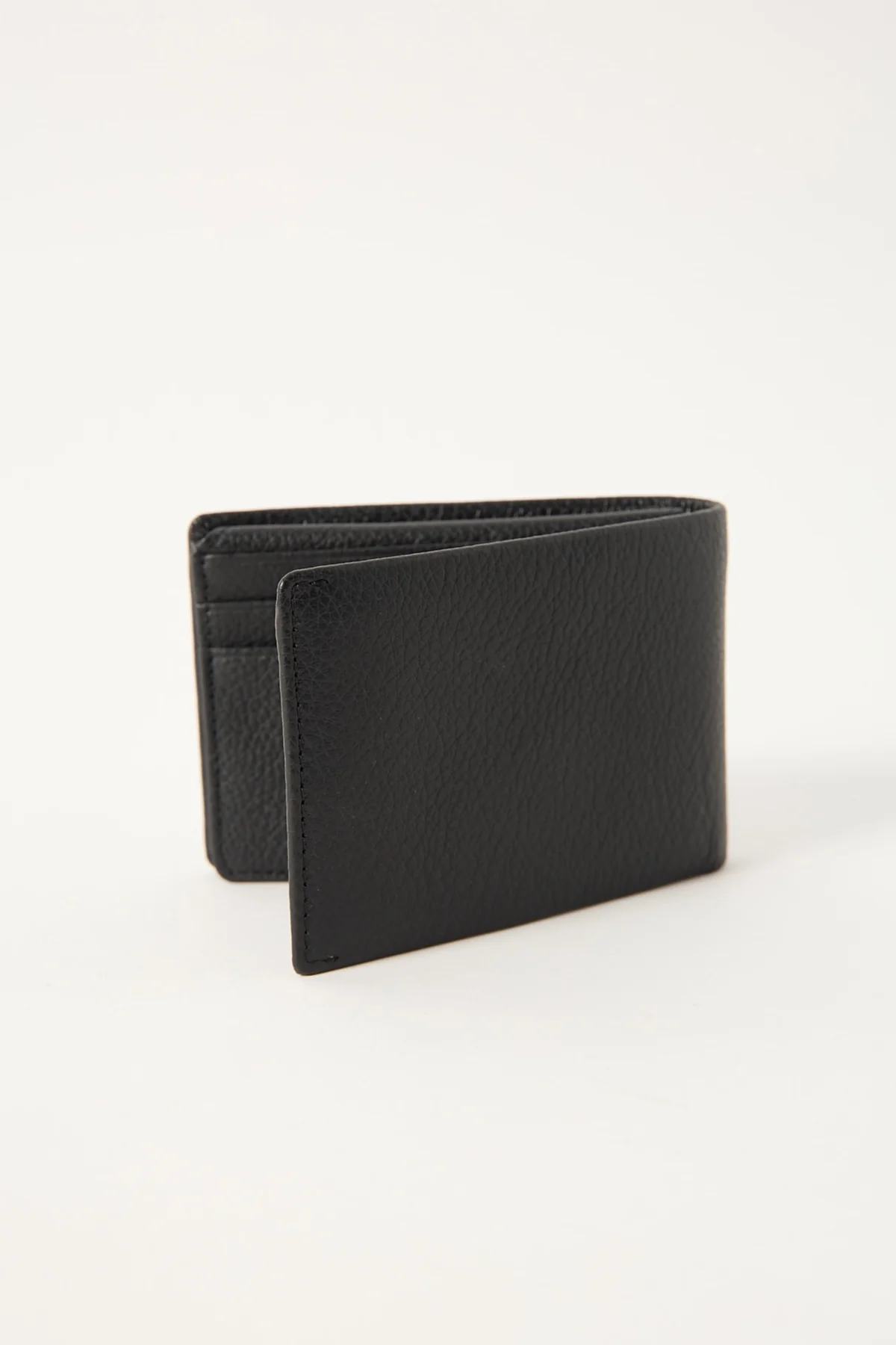 Rusty Busted Leather Wallet Black - Image 5