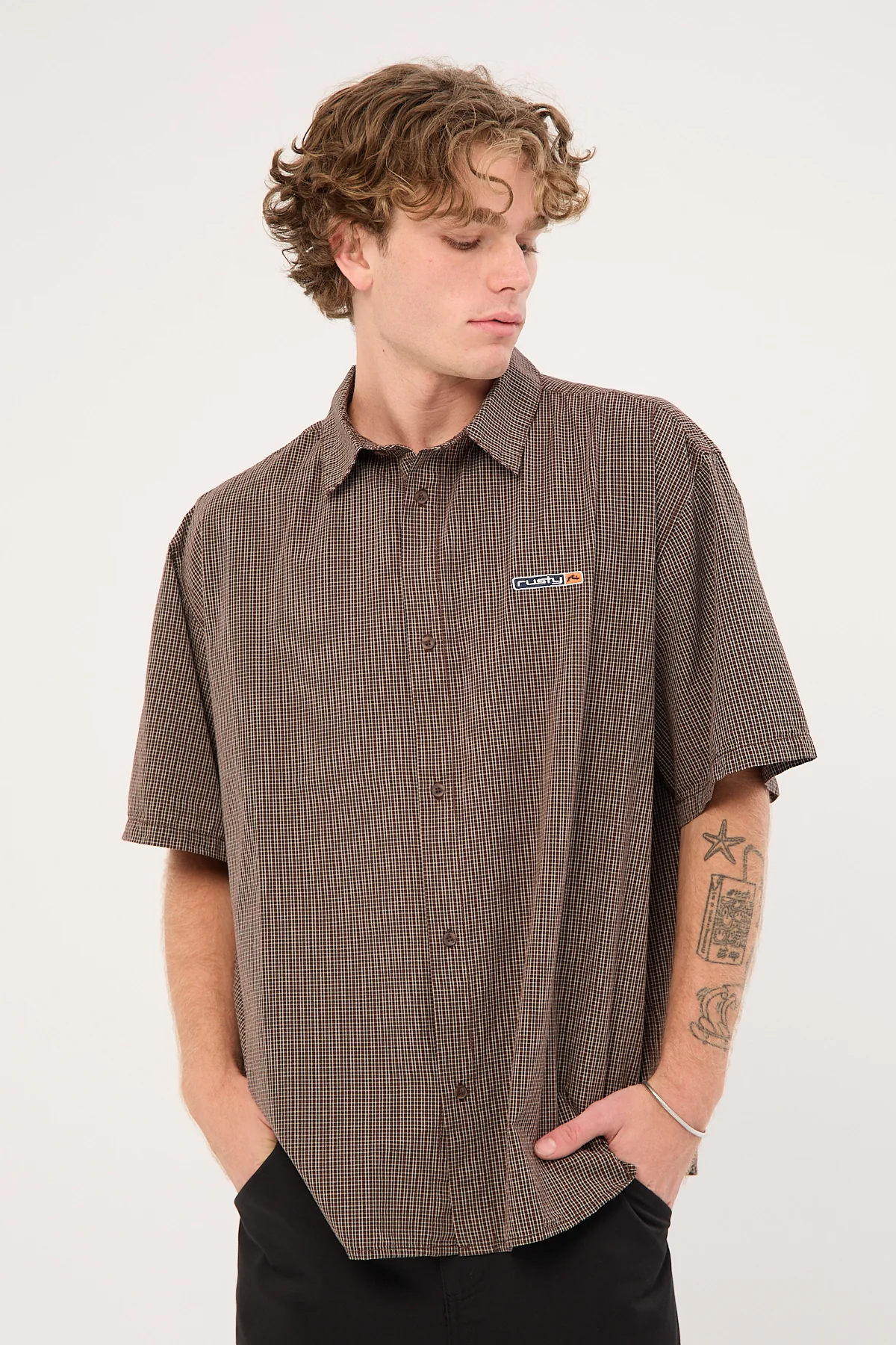 Rusty Button Wood Check Shirt Java Plaid - Image 3