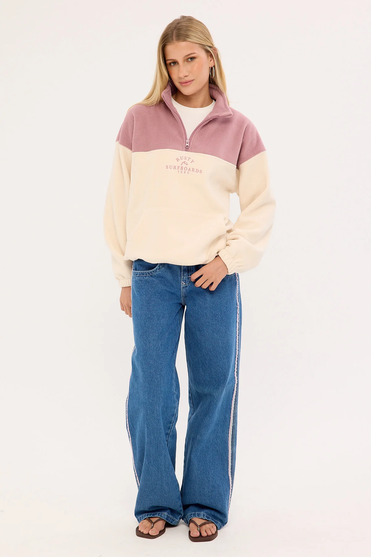 Rusty Central Division Crew Polar Fleece Pink A Boo - Image 2