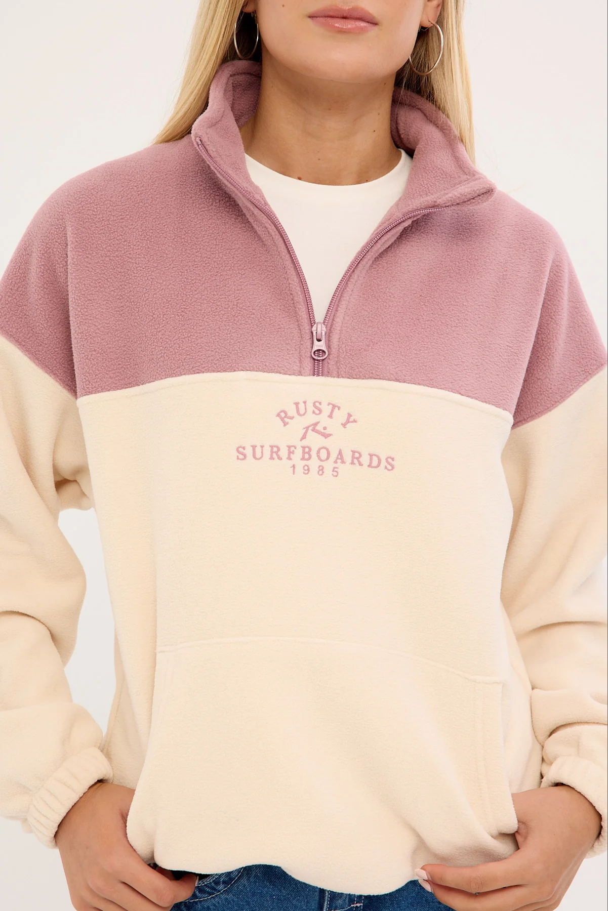 Rusty Central Division Crew Polar Fleece Pink A Boo - Image 3