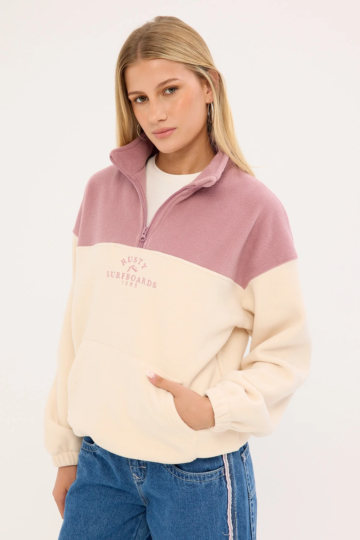 Rusty Central Division Crew Polar Fleece Pink A Boo - Image 4