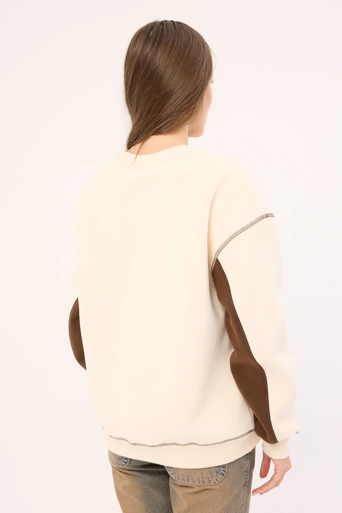Rusty Choc Top L/S Oversize Crew Cream - Image 6